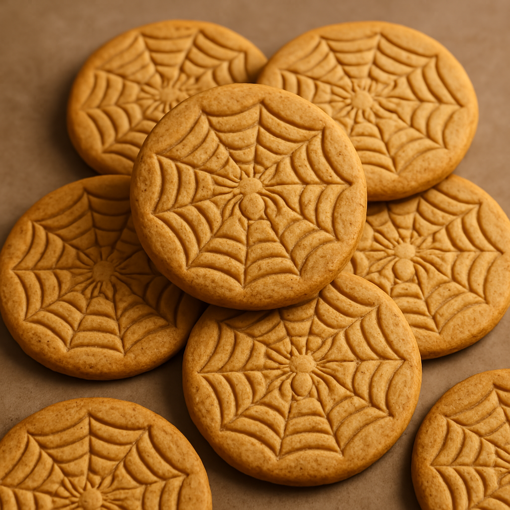 Spider Web Cookie Stamp Cookies (Easy Recipe) - Cookies